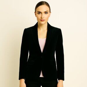 Zara Basic Black Sequin embellished Blazer